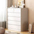 Multifunctional 6-Drawer Dresser for Bedroom Tallboy - Modern White Chest of Drawers with Large Capacity Storage for Living Room, Hallway, Entryway