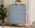 CURA Sky Blue 4-Drawer Dresser for Bedroom Tallboy – Modern Storage Cabinet Tallboy with Golden Handles Tallboy Chest of Drawer