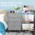 CURA Grey 4-Drawer Dresser for Bedroom Tallboy – Modern Storage Cabinet Tallboy with Golden Handles Tallboy Chest of Drawer