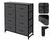 Life Concept Storage Dresser Cabinet - Large 8-Drawer Organizer for Bedroom, Office, Living Room, and Closet - Dark Grey Fabric Storage Bins