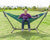 Double Hammock with 9 FT Stand, Space-Saving Steel Stand and Portable Carrying Bag for Outdoor or Indoor (Red Yellow)