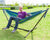 Double Hammock with 9 FT Stand, Space-Saving Steel Stand and Portable Carrying Bag for Outdoor or Indoor (Red Yellow)