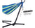 Double Hammock with 9 FT Stand, Space-Saving Steel Stand and Portable Carrying Bag for Outdoor or Indoor (Red Yellow)