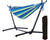 Double Hammock with 9 FT Stand, Space-Saving Steel Stand and Portable Carrying Bag for Outdoor or Indoor (Red Yellow)